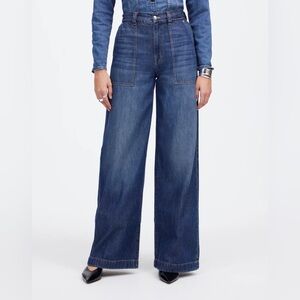 Madewell Super Wide Leg Jeans: Airy Denim Edition in Lindewood Wash Size 26 $148